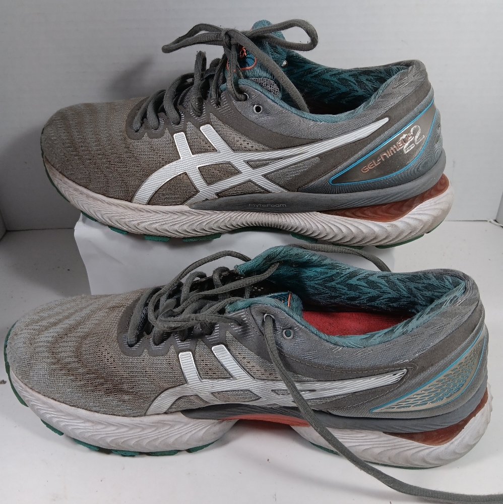 ASICS Women's Gel-Nimbus 22 Gray Teal Running Shoes